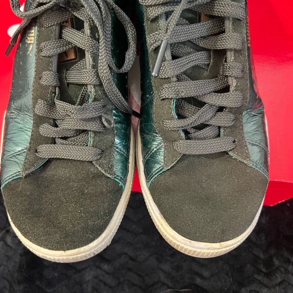 PUMA Basket Ripple Sneakers Dark Green Men’s Size 9